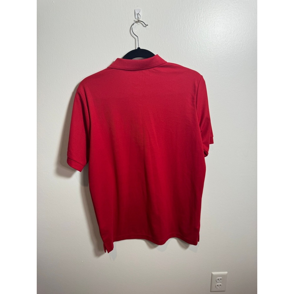Antigua Budweiser Polo Shirt Mens Medium Red Short Sleeve Performance Logo Golf - Picture 3 of 4